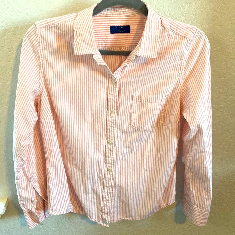 Untuckit Cotton Button Down Shirt Size 6